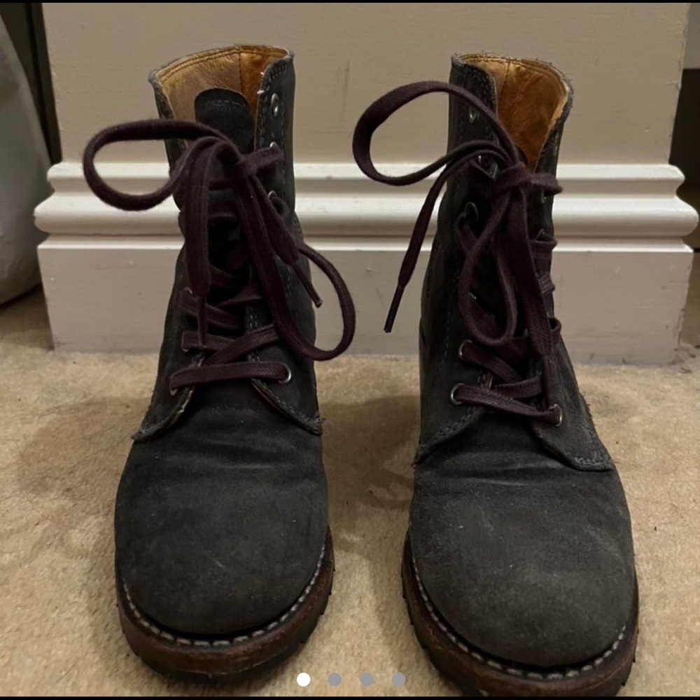 Grey Suede Frye Sabrina 6G Boots